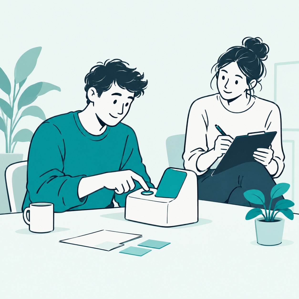 Illustration: Testen und bewerten